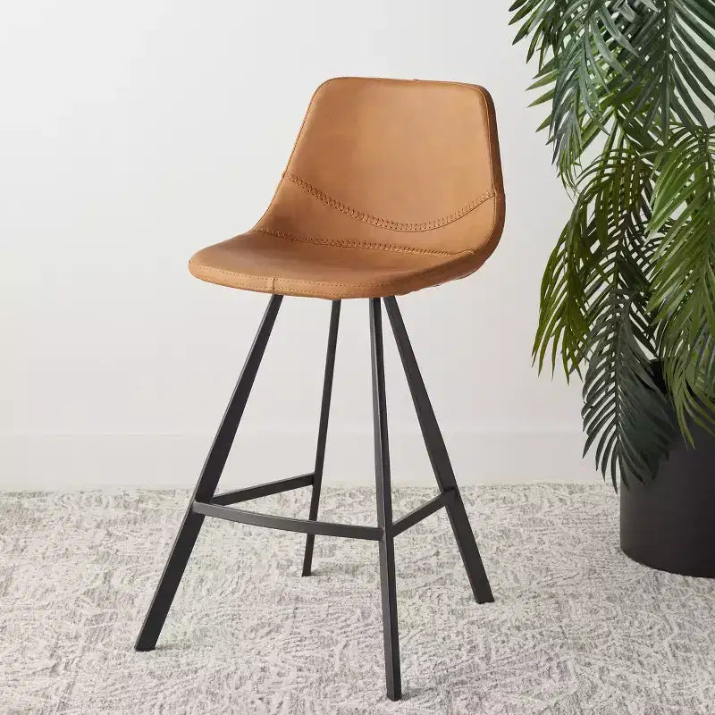 Sgabello moderno da banco con sedile imbottito, elegante sedia da bar per cucina e sala da pranzo