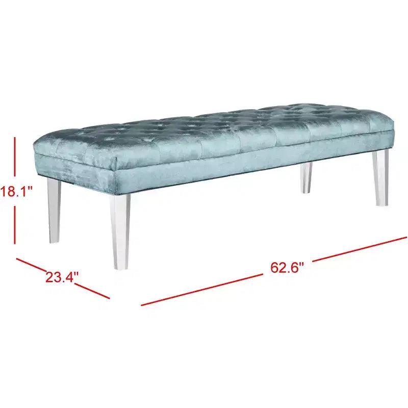Panca imbottita d'accento, panca moderna da ingresso e camera da letto con telaio robusto