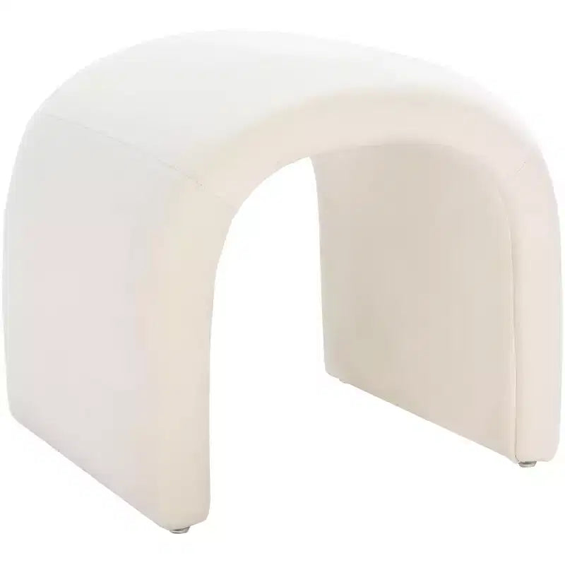 Pouf imbottito moderno, poggiapiedi imbottito e seduta extra per soggiorno e camera da letto