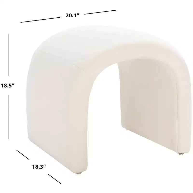 Pouf imbottito moderno, poggiapiedi imbottito e seduta extra per soggiorno e camera da letto