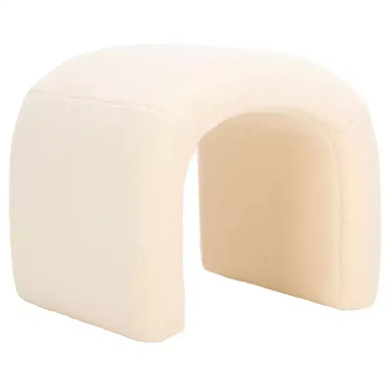 Pouf imbottito moderno, poggiapiedi imbottito e seduta extra per soggiorno e camera da letto