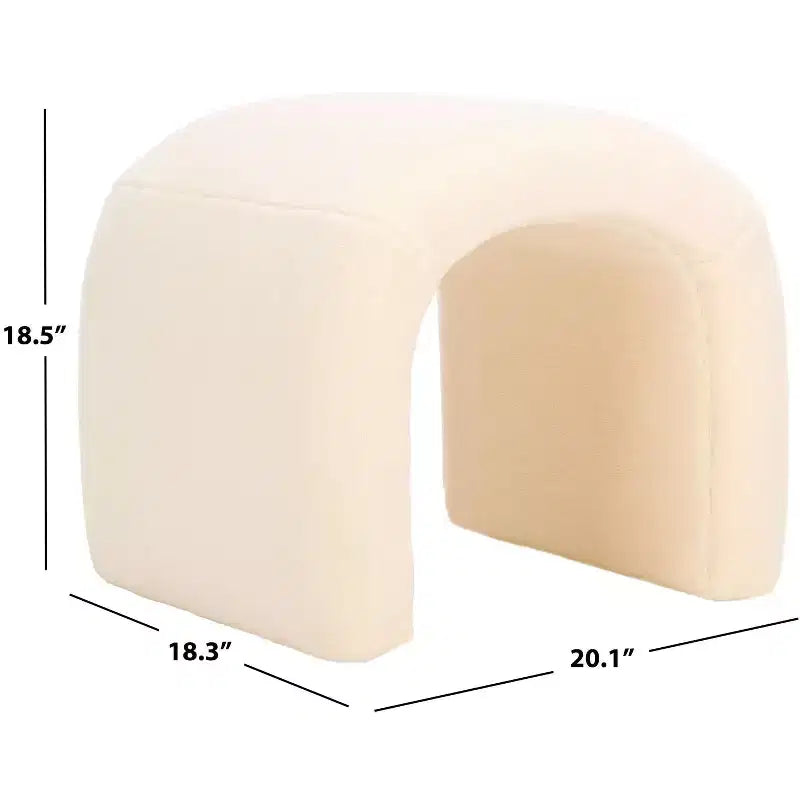 Pouf imbottito moderno, poggiapiedi imbottito e seduta extra per soggiorno e camera da letto