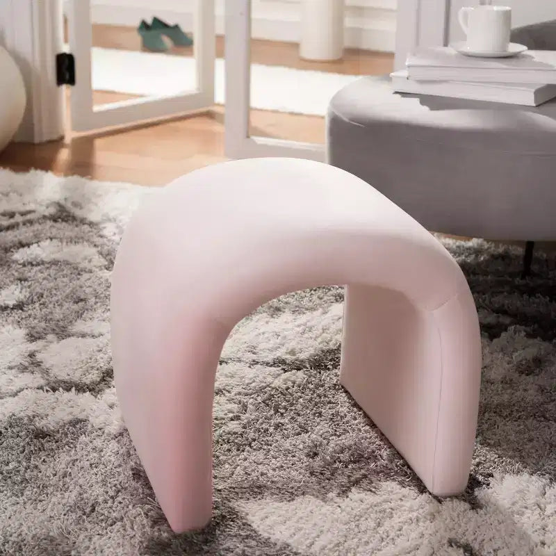 Pouf imbottito moderno, poggiapiedi imbottito e seduta extra per soggiorno e camera da letto