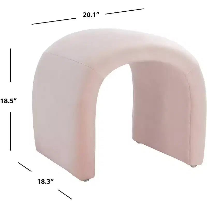 Pouf imbottito moderno, poggiapiedi imbottito e seduta extra per soggiorno e camera da letto