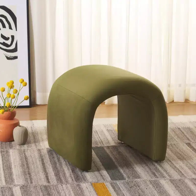 Pouf imbottito moderno, poggiapiedi imbottito e seduta extra per soggiorno e camera da letto