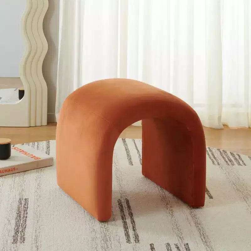 Pouf imbottito moderno, poggiapiedi imbottito e seduta extra per soggiorno e camera da letto