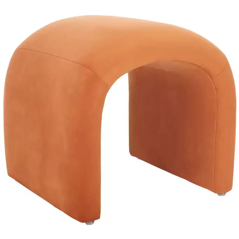 Pouf imbottito moderno, poggiapiedi imbottito e seduta extra per soggiorno e camera da letto