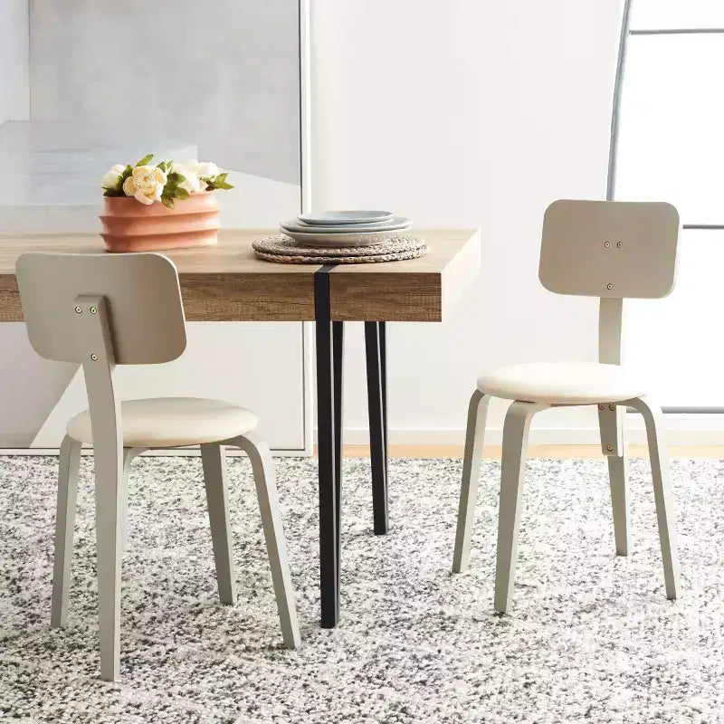Sedie da pranzo imbottite impilabili, set da 2, stile moderno per casa e ufficio
