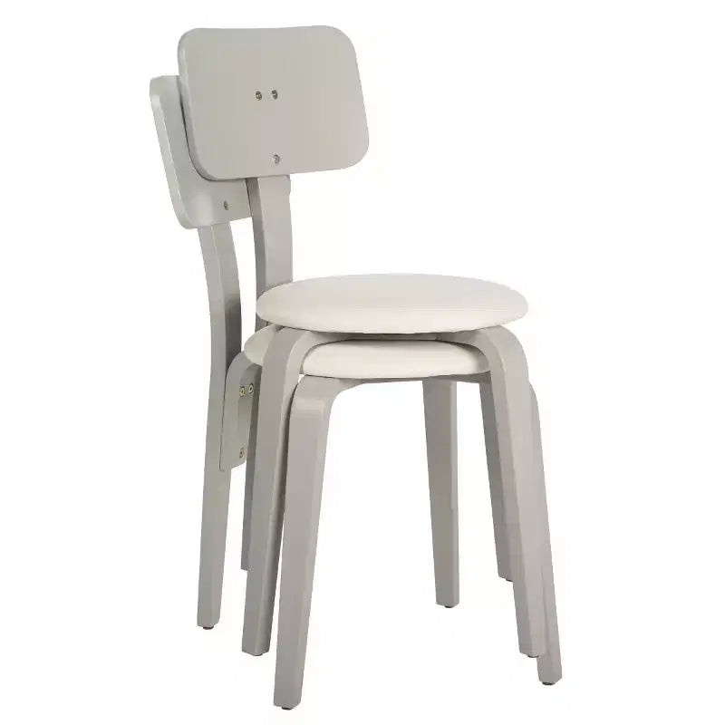 Sedie da pranzo imbottite impilabili, set da 2, stile moderno per casa e ufficio