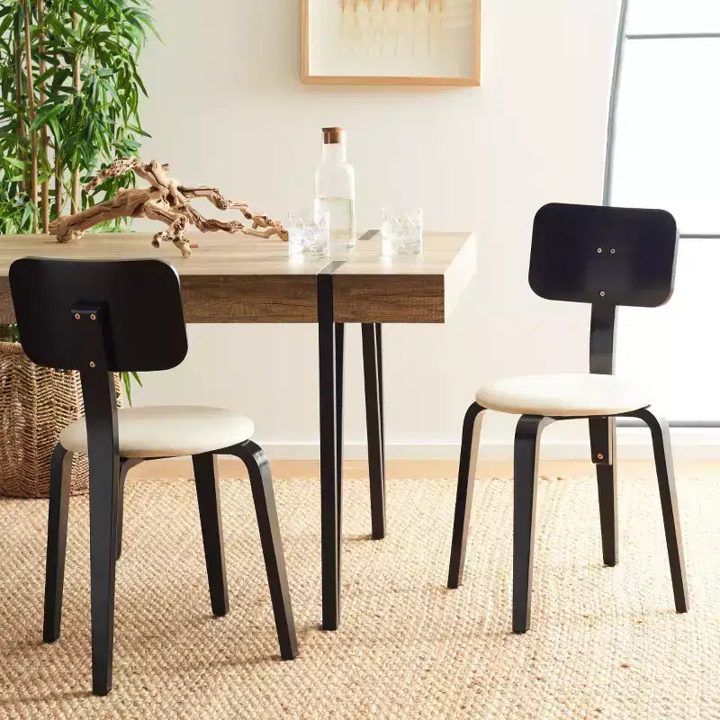 Sedie da pranzo imbottite impilabili, set da 2, stile moderno per casa e ufficio
