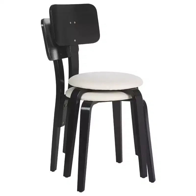 Sedie da pranzo imbottite impilabili, set da 2, stile moderno per casa e ufficio