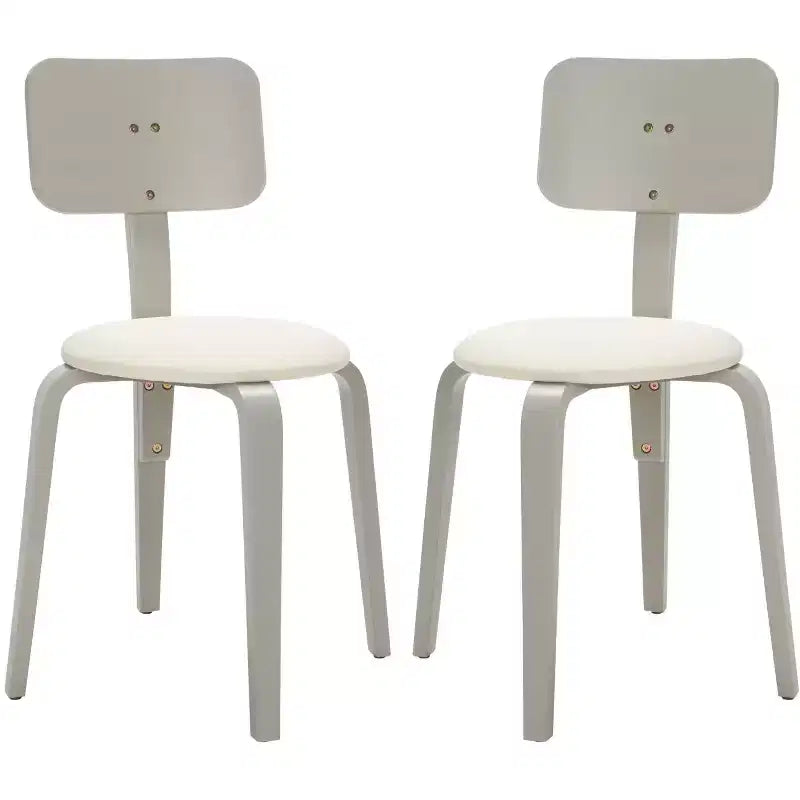 Sedie da pranzo imbottite impilabili, set da 2, stile moderno per casa e ufficio