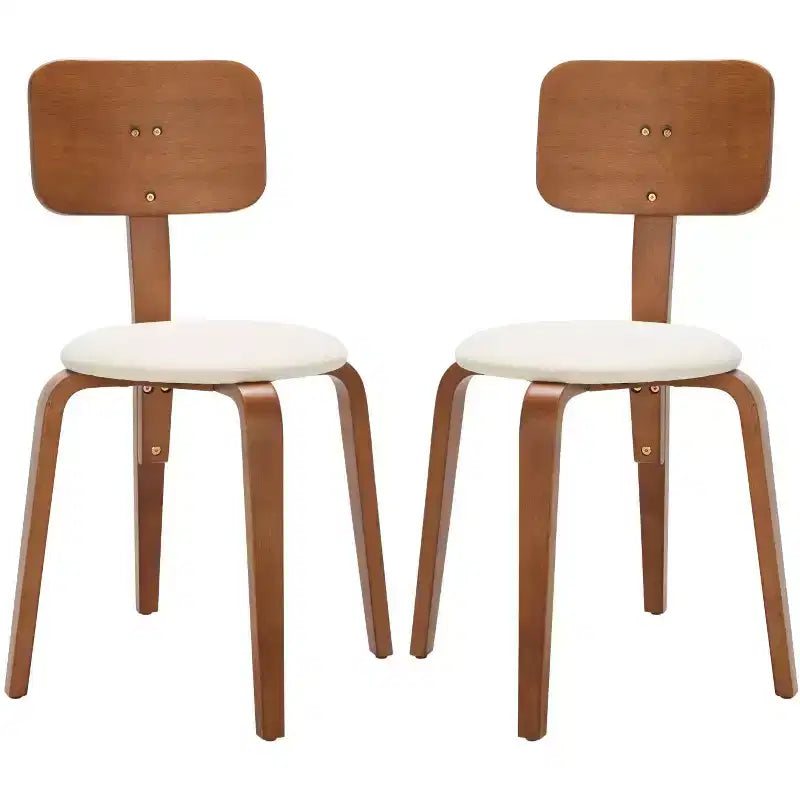 Sedie da pranzo imbottite impilabili, set da 2, stile moderno per casa e ufficio
