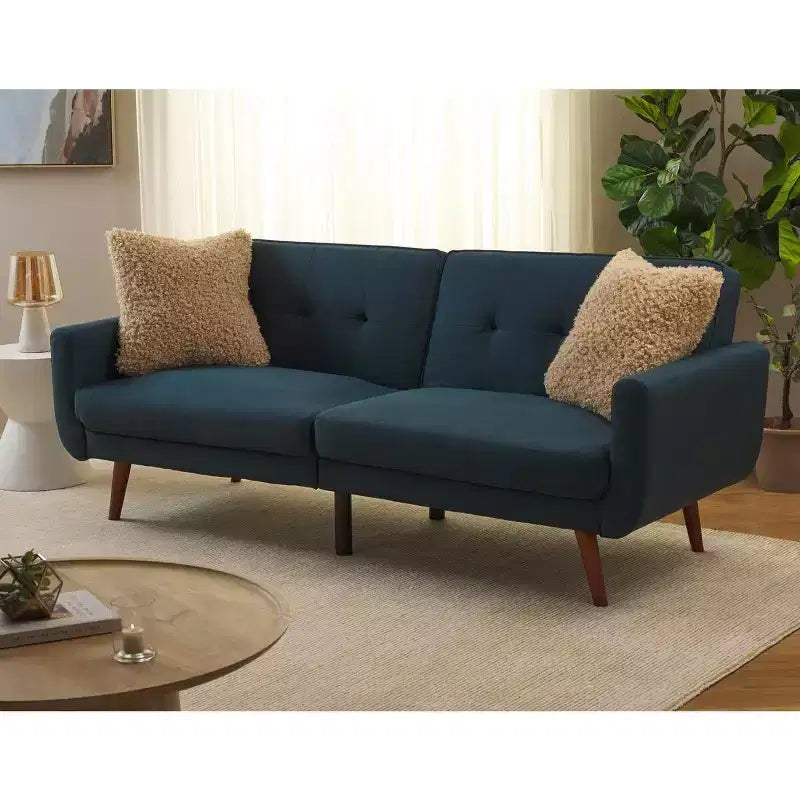 Divano Letto Futon Pieghevole, Salvaspazio Trasformabile, Design Moderno per Soggiorno