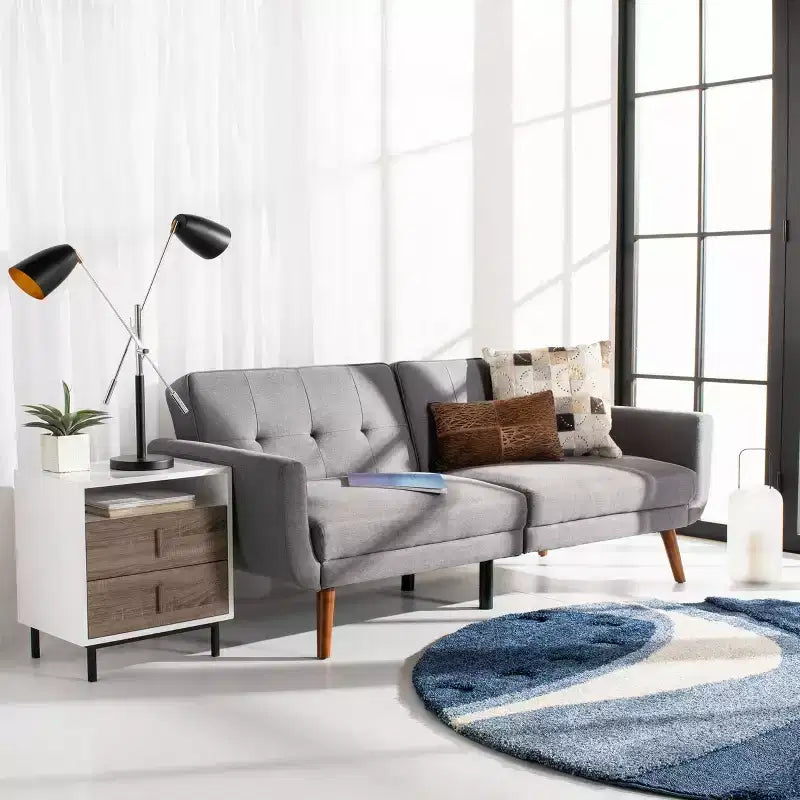 Divano Letto Futon Pieghevole, Salvaspazio Trasformabile, Design Moderno per Soggiorno