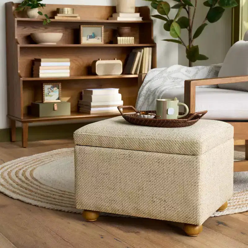 Upholstered Storage Ottoman - Hearth & Hand with Magnolia