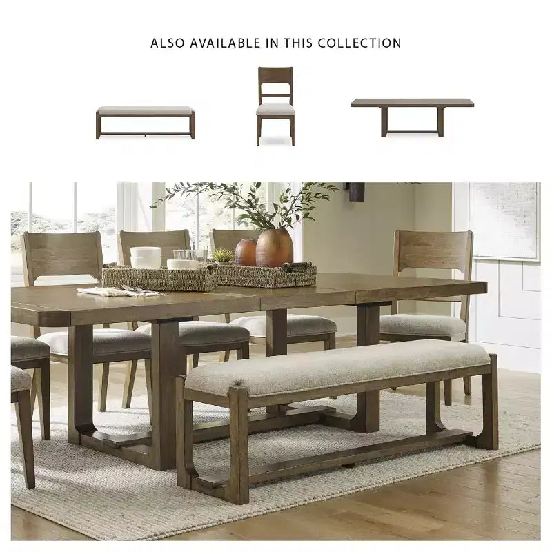 Panca da pranzo in stile rustico "Farmhouse" da 160 cm, in legno massello marrone chiaro, per cucina e sala da pranzo