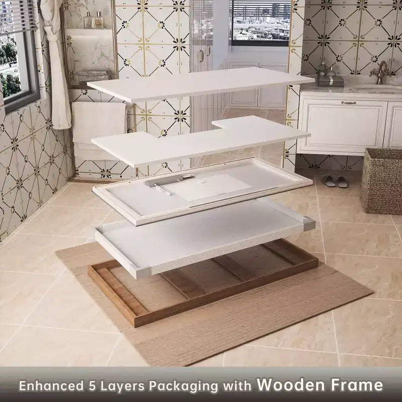 Specchio LED da bagno, illuminazione anteriore e posteriore, 3 temperature di colore, antiappannamento, doppia striscia luminosa